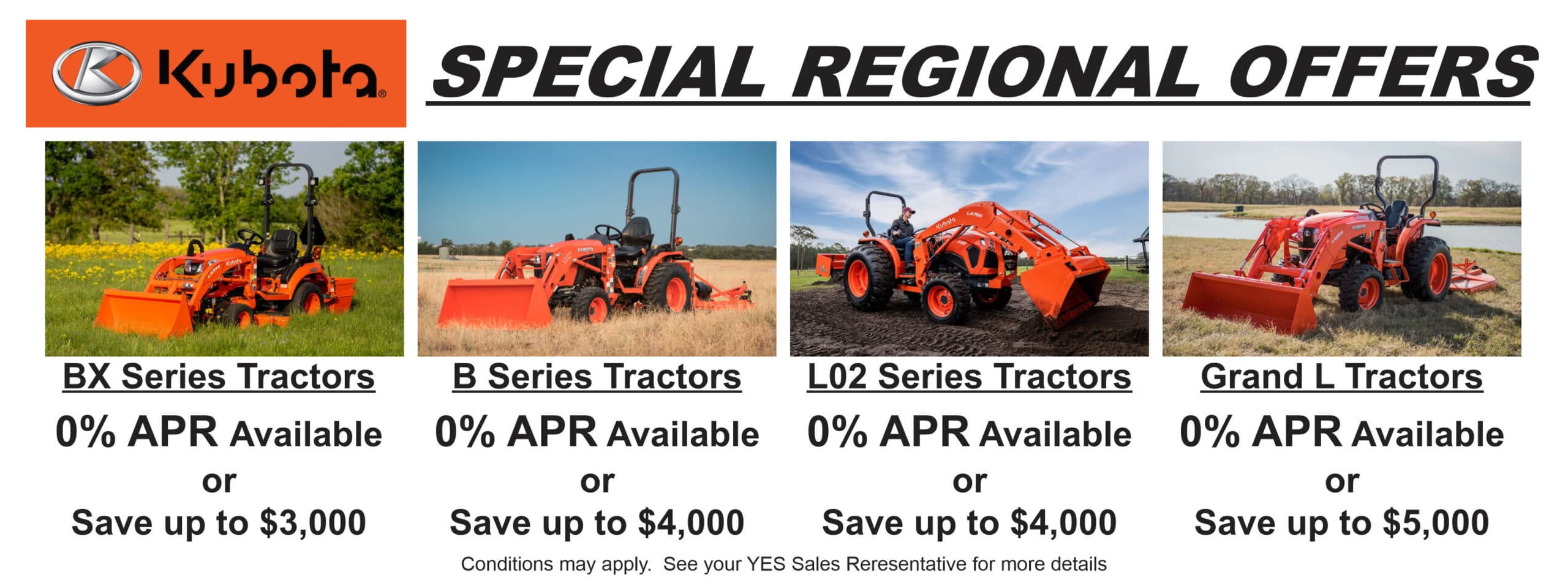 YES Kubota Regional Offers